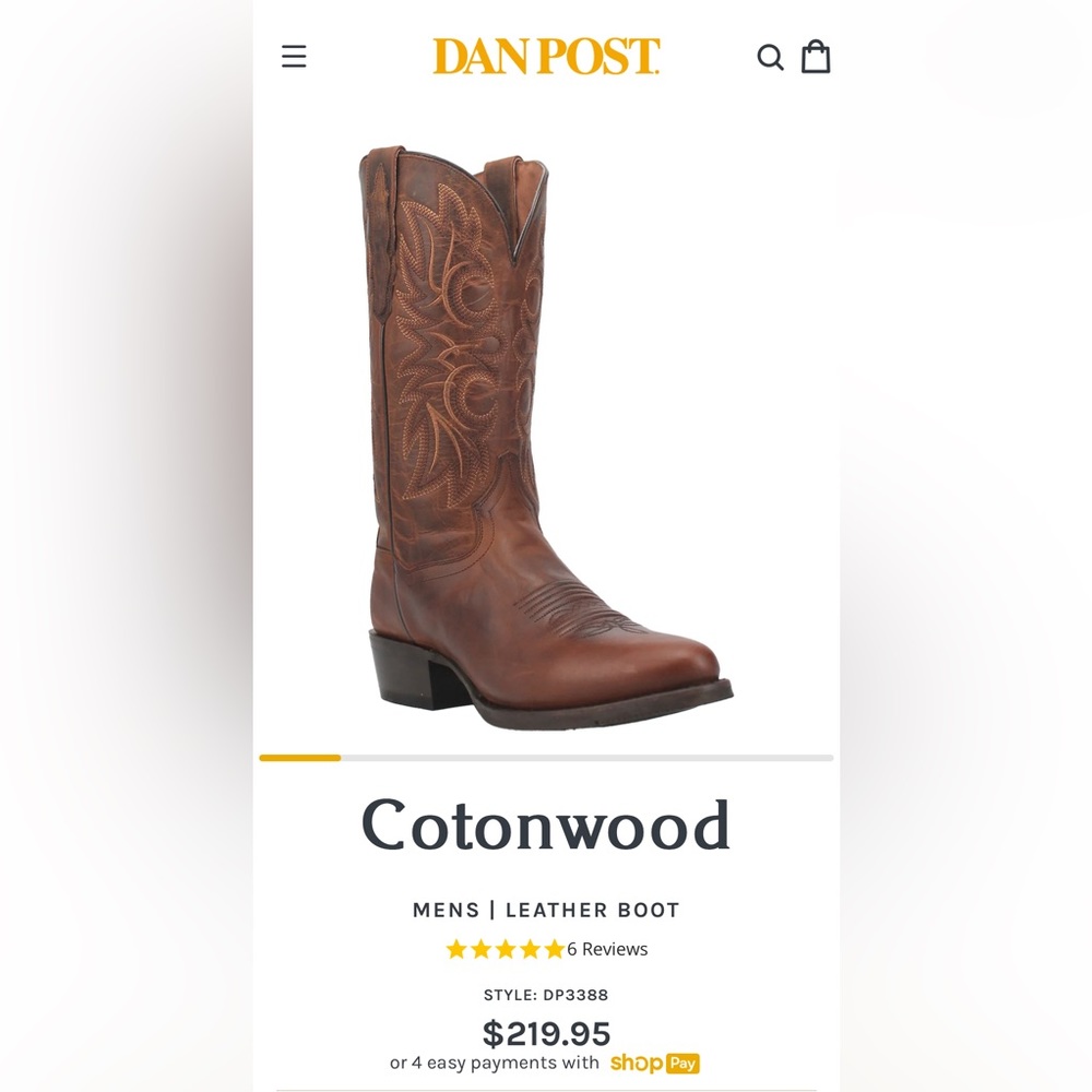 Dan Post Cottonwood Cowboy Boots